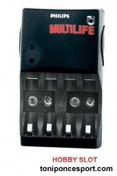 Cargador Philips MULTILIFE PNM600 / 00b Charger with Nickel Metal Hydride Rechargeable Batteries 2–Pack