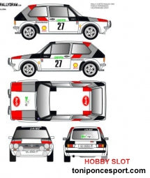 Calca Volkswagen Golf MK1 Rallye El Corte ingles 1982 "J.Mª. Ponce - I. Fdez" 1/32