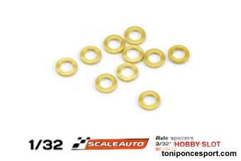 Separadores 1mm para Eje 3/32 en Bronce