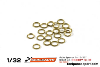 Separadores 0,5mm para Eje 3/32 en Bronce