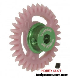 Corona 32d. polyamide Anglewinder M50 para eje 2.38mm. ø18mm Reverse con Tornillo M2,5