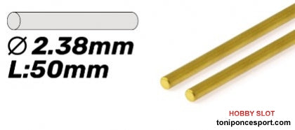 Eje Acero Hard Gold Surface de 2.38mm x 50mm.