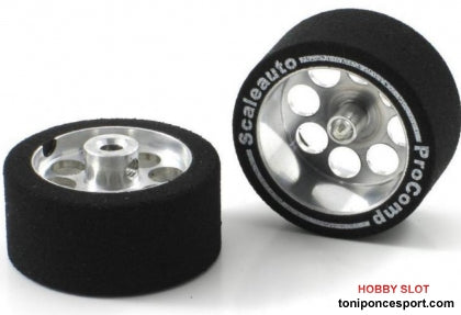 Rueda Espuma 27.5x13mm Procomp-1 para Eje 3mm. Llanta en Alumninio ø21mm