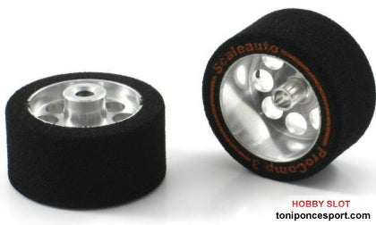 Rueda Esp. 25.5x13mm Procomp-3 para Eje 3mm. Llanta en Aluminio ø19mm