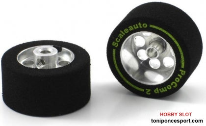 Rueda Esp. 25.5x13mm Procomp-2 para Eje 3mm. Llanta en Aluminio ø17mm