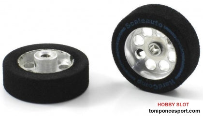 Rueda Esp. 25.5x8mm Harcomp para Eje 3mm. Llanta en Aluminio ø17mm