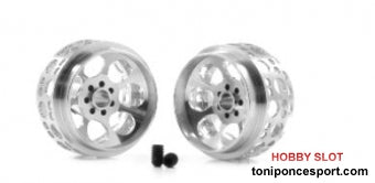 Llanta Aluminio 16.9x8,5mm. Monza-2 para Eje 3/32 (2,38mm).