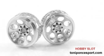 Llanta aluminio 15.5x8.5mm. Monza-2 para Ejes 2,38mm y Tornillo M2.5