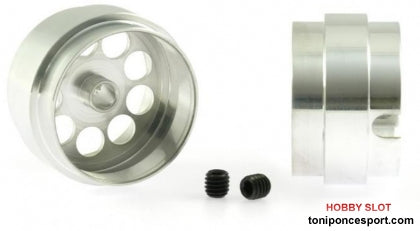 Llanta aluminio 21x13mm. lightweight para Ejes 3mm con Tornillo M3. Peso 1,90 gr.