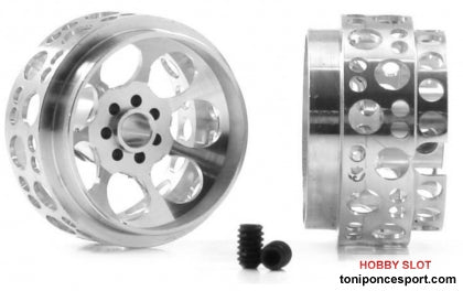 Llanta Aluminio 17,8x10mm. Monza-2 para Ejes 2,38mm.