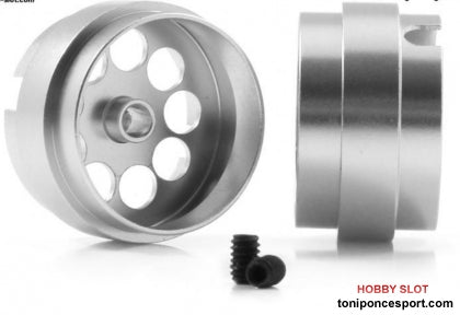 Llanta Aluminio 17,6x10mm. Lightweight para Ejes 2,38mm. Tornillo M2,5. Peso 1,4gr.