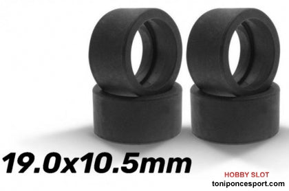 Neumatico Goma A-S25 (Shore 25) 19x10,5mm Racing Slick para Llantas de 15,8 a 17mm.