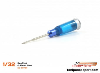 LLave Allen M2 (0.95mm) con Mango en Aluminio/Plástico Azul y Punta Intercambiable.