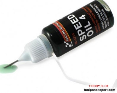 Aceite Speed Oil-4 para Cojinetes Bronce. Alta Densidad. Bote de 20ml. Incluye aditivos anti fricción y super deslizantes