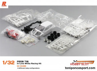 Peugeot 208 T16 White Racing Kit In-Line