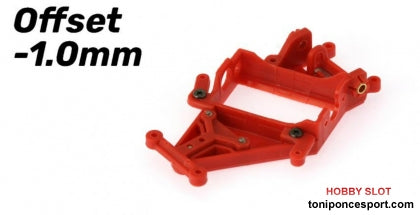 Soporte Motor AW RT3 Offset -1mm Extra-Hard (Rojo) New 2017