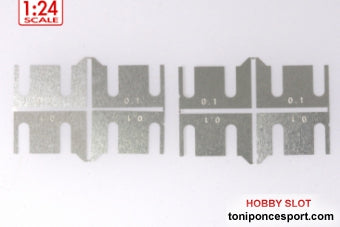 Separadores Metálicos de 0.1mm para Soportes de Ejes Traseros y Delanteros