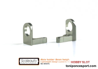 Soporte Eje Aligerado 8mm en Aluminio Mecanizado.