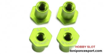 Casquillo sujección H 4,5mm Aluminio con Cabeza Hexagonal