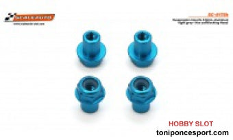 Casquillo sujección H 3.5mm Aluminio Azul con Cabeza Hexagonal autoblocante