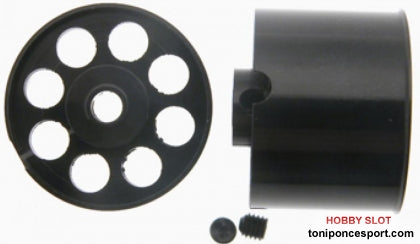 Llanta Aluminio 20.5x15mm PRO-Aligerada Negras p/ eje 3mm