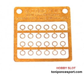 Separador 0,20 mm. MINI BRONCE para eje 2,38 mm.