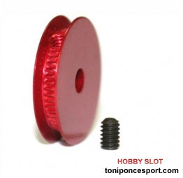 Polea UNIVERSAL Ø10 eje 2,38 mm. ROJO