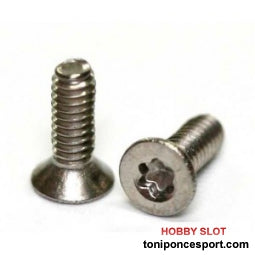 Tornillos M2 x 8mm. Cabeza conica TORX T6 (x20)