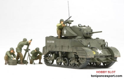 Cañón M5A1 y figuras 1/35
