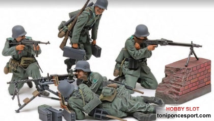 Figuras Mitrailleurs Allemands (Mi-2ème G.M.) - 1/35