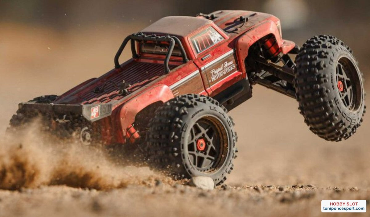 Monster OUTCAST 4S 4X4 RTR Brushless Stunt Truck Red.