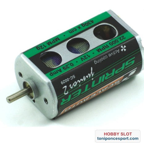 Motor SC-29 Sprinter- 2 Junior Active Cooling System de 22500 rpm.0,29gr 430gr. Lata larga. MPM 12 gr. (7 gr. UMS).
