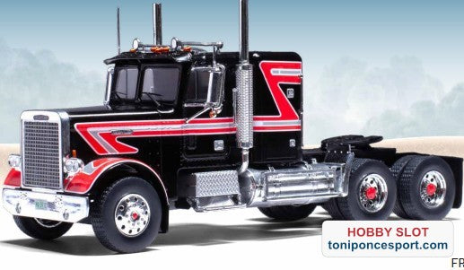 Camión Cabeza Tractora Freightliner FLC120 64 T 1977 Negro/Rojo Decorado.