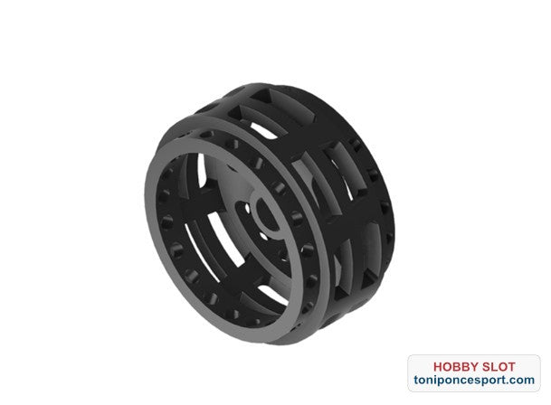 Llanta Plástico 3DP 15.8x8mm. Extreme Design para Eje 2,38mm