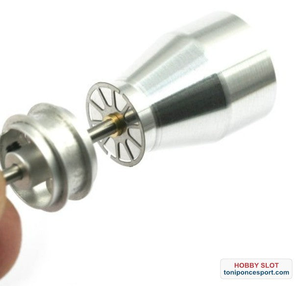 Cono para insertar tapacubos disco de freno y neumáticos.
