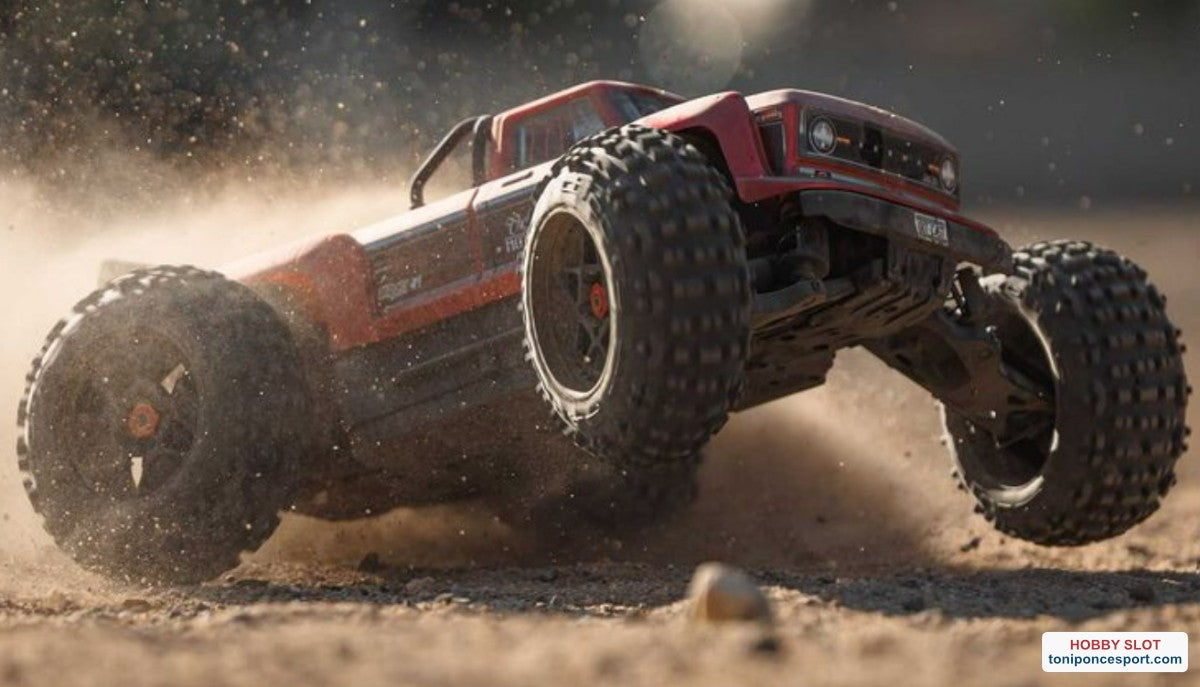 Monster OUTCAST 4S 4X4 RTR Brushless Stunt Truck Red.