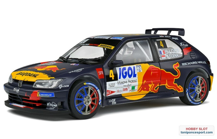 Peugeot 306 Maxi Red Bull N º4 Rally Mont Blanc 2021 S. Loeb - D. Elena