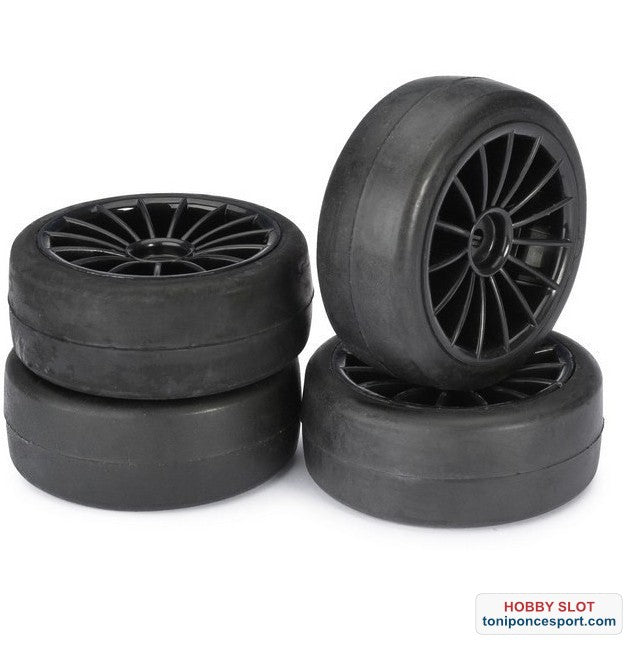 Ruedas Wheel Set Onroad ""15 Spoke / Slick"" black.