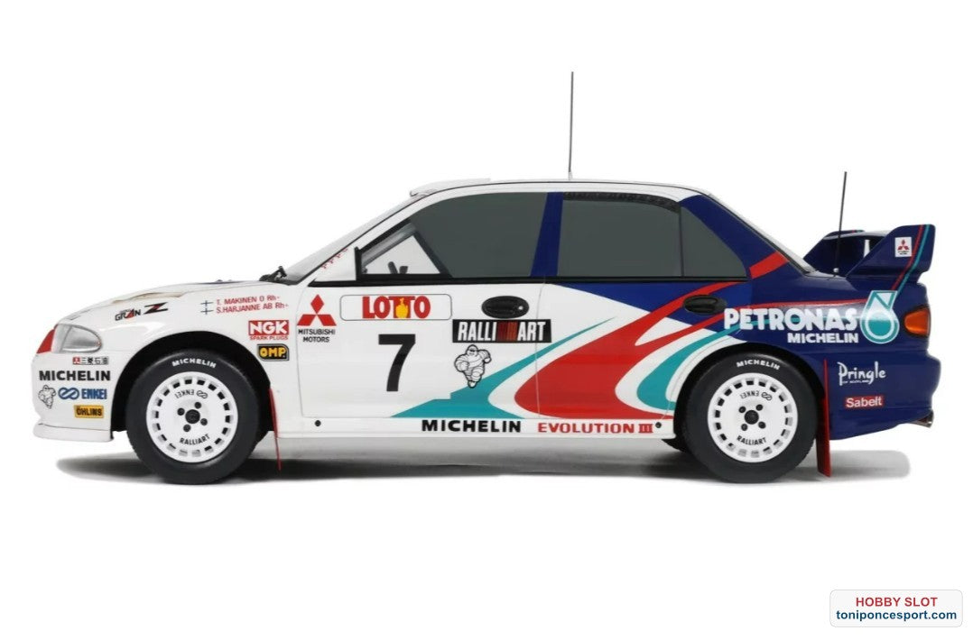 MITSUBISHI LANCER EVO III GR. A WHITE T. MAKINEN RALLY AUSTRALIA 1996