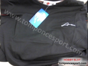 Camiseta FA 2007 Negra Casual Onda Fdo. Alonso - Talla M