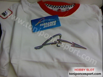 Camiseta FA 2007 Blanca Paddock Fdo. Alonso - Talla L