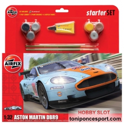 Aston Martin DBR9 Starter Set Kit ( pinturas + pinceles + pegamento)