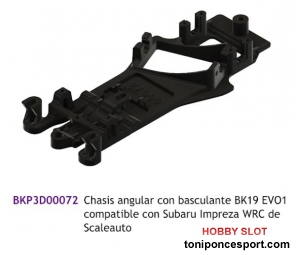 Chasis angular con basculante BK19 EVO1 compatible con Subaru Impreza WRC de Scaleauto
