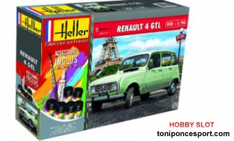 Renault 4L - Starter Set ( 4 Pinturas + 1 Pegamento + 1 Pincel )