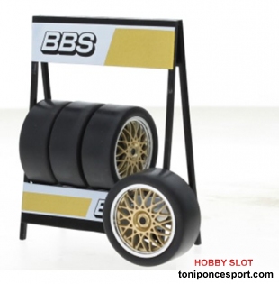 Ruedas - Zubeh�r R�derset: BBS Motor Sport One-piece, Chrome/gold, Set of 4 Wheels
