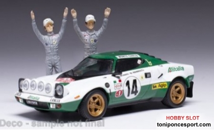 Lancia Stratos HF, No.14, Rally Monte Carlo , Winner Monte Carlo Series 1 with figurines, S.Munari/M.Mannucci, 1975