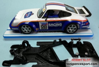 Chasis Angular Race SOFT Porsche 911 SCX (necesario cortar el eje del motor)