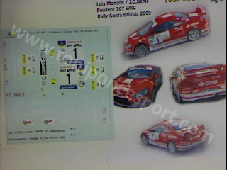 Calca 1/24 Peugeot 307 WRC Rallye Sta. Brigida 2009 L.Monzon/J.C.Deniz