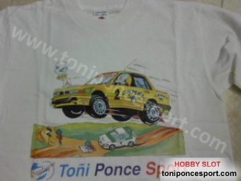 Camiseta TO�I PONCE SPORT caricatura Mitsubishi Galant "To�i Ponce" - Talla XL.