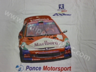 Camiseta PONCE MOTORSPORT 206 WRC "Jose M�. Ponce" - Talla XXL